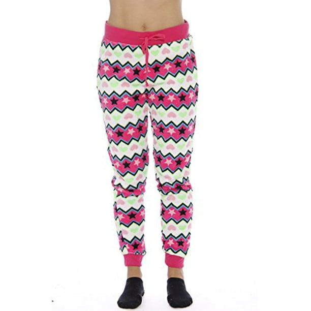 RNK Shops Pink L White & Purple Damask Womens Pajama Pants Personalized 